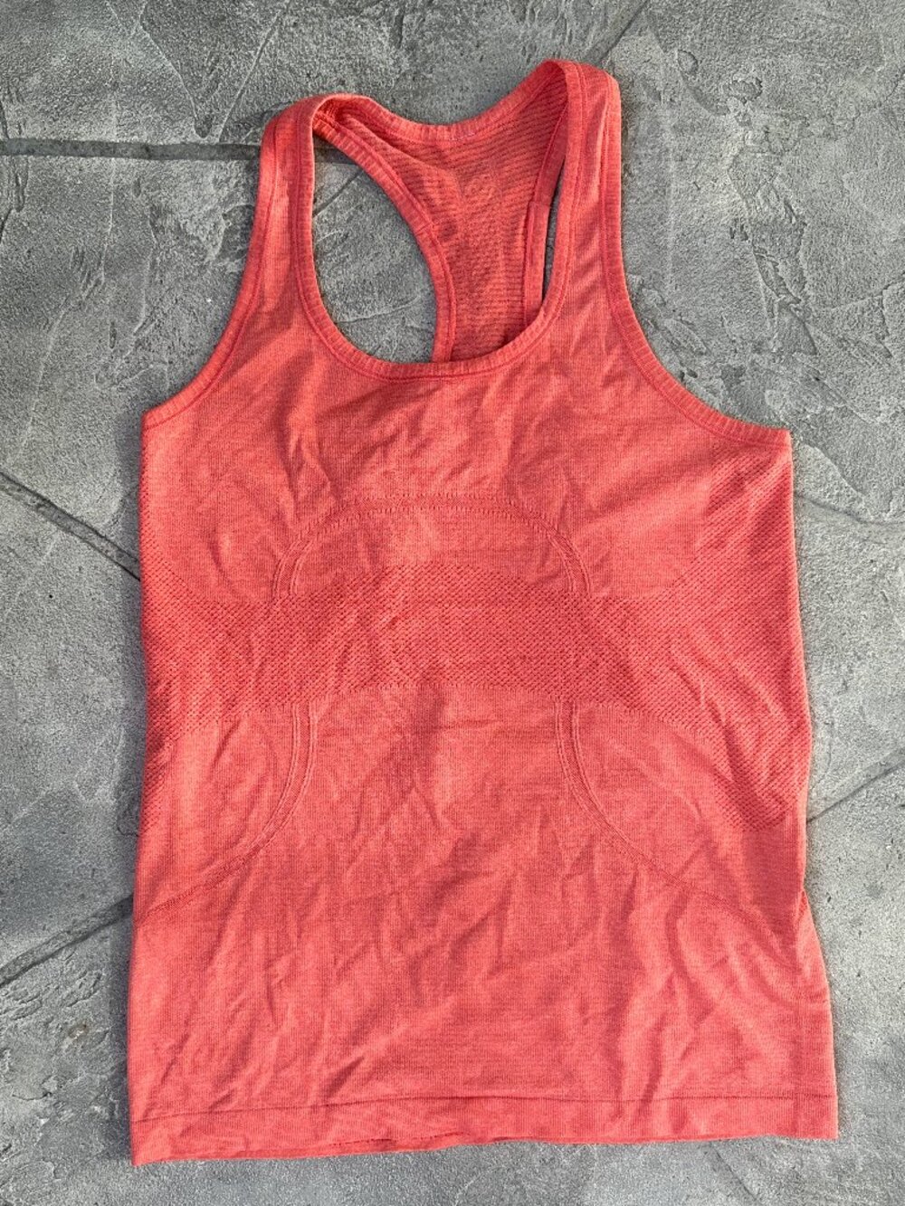 Lululemon Swiftly Tech Racerback 2.0 Waist Tank, Warm Coral/Pink/Orange - Size 6